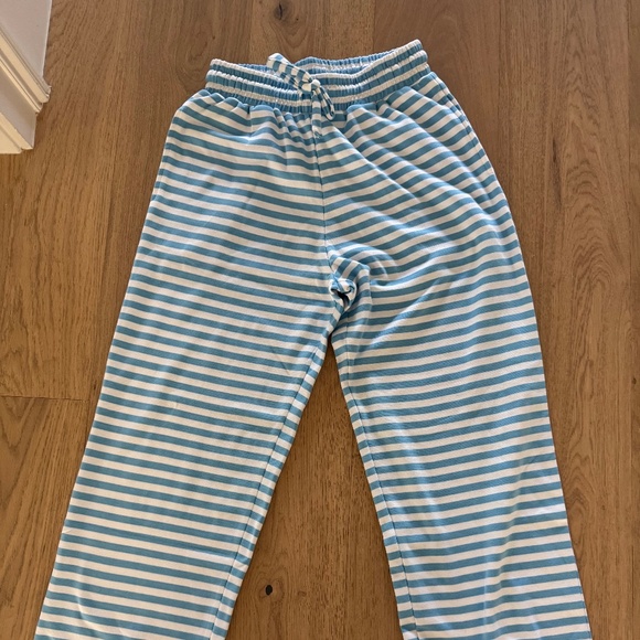 Daily Drills Malibu - blue stripe Cotton pants XS/SM NWT - Picture 2 of 5